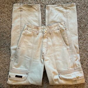 URBAN OUTFITTERS Cargo Pants, Size 25, Off-white color